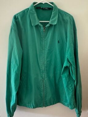 Vintage Green Polo by Ralph Lauren Harrington Zip Front Jacket XL